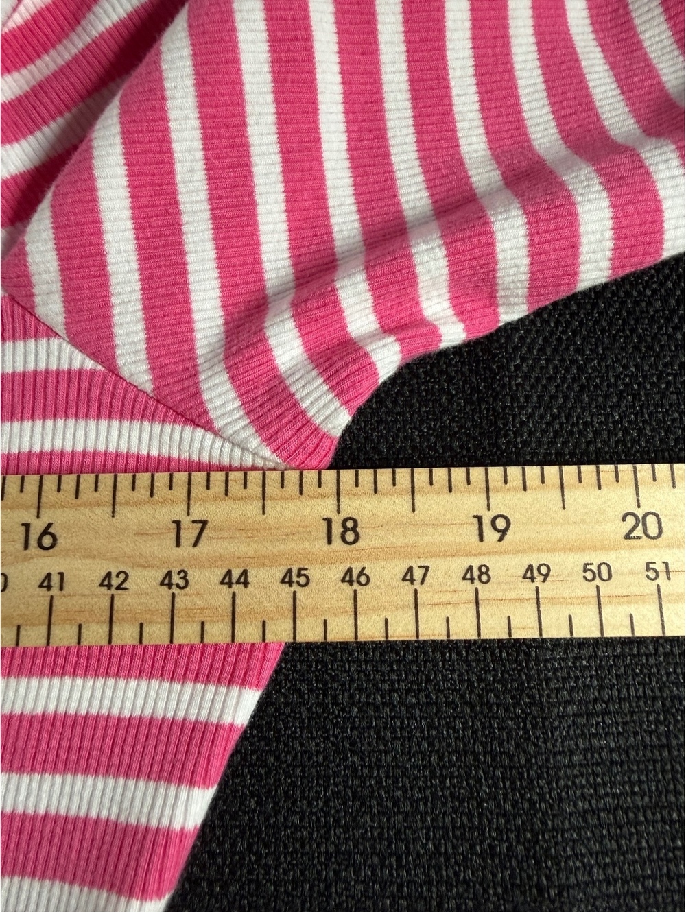Rebecca Minkoff Pink and White Striped Cotton Blend Top with Red Trim, Size S - Picture 4 of 7